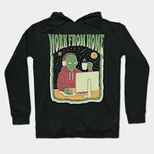 Alien Works from Home Hoodie